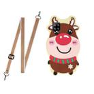 For Samsung Galaxy A12 Christmas Series Silicone Shockproof Case with Neck Lanyard(Elk) - 1