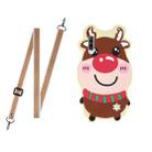 For Samsung Galaxy A02 Christmas Series Silicone Shockproof Case with Neck Lanyard(Elk) - 1