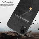 Litchi Texture Silicone + PC + PU Leather Back Cover Shockproof Case with Card Slot For iPhone XR(Brown) - 6