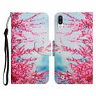 For Samsung Galaxy A01 Painted Pattern Horizontal Flip Leather Case with Holder & Card Slot & Wallet(Red Cherry Blossoms) - 1
