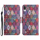 For Samsung Galaxy A01 Painted Pattern Horizontal Flip Leather Case with Holder & Card Slot & Wallet(Rhombus Kaleidoscope) - 1