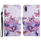 For Samsung Galaxy A02 Painted Pattern Horizontal Flip Leather Case with Holder & Card Slot & Wallet(Bright Butterfly) - 1