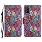 For Samsung Galaxy A02s US Edition Painted Pattern Horizontal Flip Leather Case with Holder & Card Slot & Wallet(Rhombus Kaleidoscope) - 1