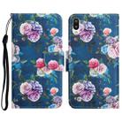 For Samsung Galaxy A10 / M10 Painted Pattern Horizontal Flip Leather Case with Holder & Card Slot & Wallet(Fluorescent Rose) - 1
