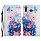 For Samsung Galaxy A10s Painted Pattern Horizontal Flip Leather Case with Holder & Card Slot & Wallet(Purple Butterfly) - 1