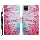 For Samsung Galaxy A12 Painted Pattern Horizontal Flip Leather Case with Holder & Card Slot & Wallet(Red Cherry Blossoms) - 1