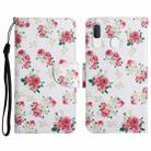 For Samsung Galaxy A20e Painted Pattern Horizontal Flip Leather Case with Holder & Card Slot & Wallet(Red Peony Flower) - 1