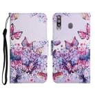 For Samsung Galaxy A20s Painted Pattern Horizontal Flip Leather Case with Holder & Card Slot & Wallet(Bright Butterfly) - 1