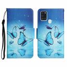 For Samsung Galaxy A21s Painted Pattern Horizontal Flip Leather Case with Holder & Card Slot & Wallet(Flying Butterfly) - 1