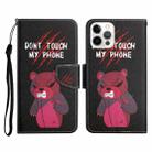 For iPhone 13 Pro Max Painted Pattern Horizontal Flip Leather Case with Holder & Card Slot & Wallet (Red Bear) - 1