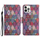 For iPhone 12 Pro Max Painted Pattern Horizontal Flip Leather Case with Holder & Card Slot & Wallet(Prismatic Kaleidoscope) - 1