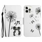 For iPhone 12 Pro Max Painted Pattern Horizontal Flip Leather Case with Holder & Card Slot & Wallet(Dandelion) - 1