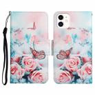 For iPhone 12 mini Painted Pattern Horizontal Flip Leather Case with Holder & Card Slot & Wallet (Peony Butterfly) - 1