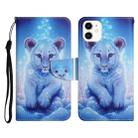 For iPhone 12 mini Painted Pattern Horizontal Flip Leather Case with Holder & Card Slot & Wallet (Little Leopard) - 1