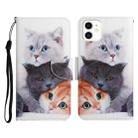 Painted Pattern Horizontal Flip Leather Case with Holder & Card Slot & Wallet For iPhone 11(Three Cats) - 1