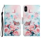 For iPhone XS Max Painted Pattern Horizontal Flip Leather Case with Holder & Card Slot & Wallet(Peony Butterfly) - 1