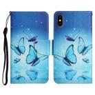 For iPhone XS Max Painted Pattern Horizontal Flip Leather Case with Holder & Card Slot & Wallet(Flying Butterfly) - 1