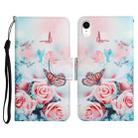 For iPhone XR Painted Pattern Horizontal Flip Leather Case with Holder & Card Slot & Wallet(Peony Butterfly) - 1