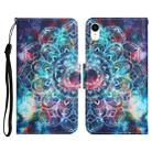 For iPhone XR Painted Pattern Horizontal Flip Leather Case with Holder & Card Slot & Wallet(Starry Mandala) - 1