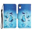 For iPhone XR Painted Pattern Horizontal Flip Leather Case with Holder & Card Slot & Wallet(Flying Butterfly) - 1
