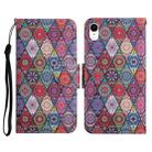 For iPhone XR Painted Pattern Horizontal Flip Leather Case with Holder & Card Slot & Wallet(Prismatic Kaleidoscope) - 1