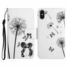 For iPhone X / XS Painted Pattern Horizontal Flip Leather Case with Holder & Card Slot & Wallet(Dandelion) - 1