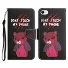 For iPhone SE 2022 / SE 2020 / 8 / 7 Painted Pattern Horizontal Flip Leather Case with Holder & Card Slot & Wallet(Red Bear) - 1
