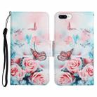 Painted Pattern Horizontal Flip Leather Case with Holder & Card Slot & Wallet For iPhone 8 Plus & 7 Plus(Peony Butterfly) - 1