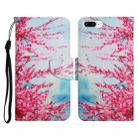 Painted Pattern Horizontal Flip Leather Case with Holder & Card Slot & Wallet For iPhone 8 Plus & 7 Plus(Red Cherry Blossoms) - 1
