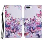 Painted Pattern Horizontal Flip Leather Case with Holder & Card Slot & Wallet For iPhone 8 Plus & 7 Plus(Bright Butterfly) - 1
