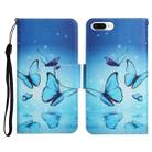 Painted Pattern Horizontal Flip Leather Case with Holder & Card Slot & Wallet For iPhone 8 Plus & 7 Plus(Flying Butterfly) - 1