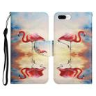 Painted Pattern Horizontal Flip Leather Case with Holder & Card Slot & Wallet For iPhone 8 Plus & 7 Plus(Flamingo) - 1