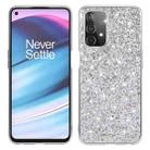 For OnePlus Nord N200 5G Glitter Powder Shockproof TPU Protective Case(Silver) - 1