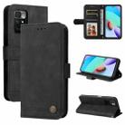 For Xiaomi Redmi 10 Skin Feel Life Tree Metal Button Horizontal Flip Leather Case with Holder & Card Slot & Wallet & Photo Frame & Strap(Black) - 1