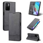 For Xiaomi Redmi 10 AZNS Magnetic Calf Texture Horizontal Flip Leather Case with Card Slots & Holder & Wallet(Black) - 1