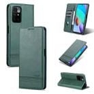 For Xiaomi Redmi 10 AZNS Magnetic Calf Texture Horizontal Flip Leather Case with Card Slots & Holder & Wallet(Dark Green) - 1