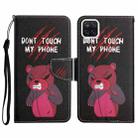 For Samsung Galaxy A22 Painted Pattern Horizontal Flip Leather Case with Holder & Card Slot & Wallet(Red Bear) - 1