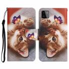 For Samsung Galaxy A22 5G Painted Pattern Horizontal Flip Leather Case with Holder & Card Slot & Wallet(Butterfly Cat) - 1