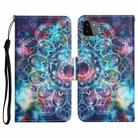 For Samsung Galaxy A22 5G Painted Pattern Horizontal Flip Leather Case with Holder & Card Slot & Wallet(Starry Mandala) - 1