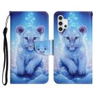 For Samsung Galaxy A32 5G Painted Pattern Horizontal Flip Leather Case with Holder & Card Slot & Wallet(Little Leopard) - 1