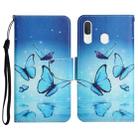 For Samsung Galaxy A40 Painted Pattern Horizontal Flip Leather Case with Holder & Card Slot & Wallet(Flying Butterfly) - 1