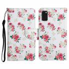 For Samsung Galaxy A41 Painted Pattern Horizontal Flip Leather Case with Holder & Card Slot & Wallet(Red Peony Flower) - 1