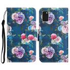 For Samsung Galaxy A41 Painted Pattern Horizontal Flip Leather Case with Holder & Card Slot & Wallet(Fluorescent Rose) - 1