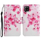 For Samsung Galaxy A42 5G Painted Pattern Horizontal Flip Leather Case with Holder & Card Slot & Wallet(Red Flower) - 1