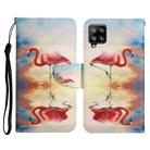 For Samsung Galaxy A42 5G Painted Pattern Horizontal Flip Leather Case with Holder & Card Slot & Wallet(Flamingo) - 1