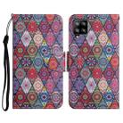 For Samsung Galaxy A42 5G Painted Pattern Horizontal Flip Leather Case with Holder & Card Slot & Wallet(Rhombus Kaleidoscope) - 1