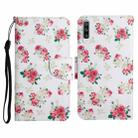 For Samsung Galaxy A50 Painted Pattern Horizontal Flip Leather Case with Holder & Card Slot & Wallet(Red Peony Flower) - 1