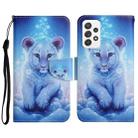 For Samsung Galaxy A52 5G / 4G Painted Pattern Horizontal Flip Leather Case with Holder & Card Slot & Wallet(Little Leopard) - 1