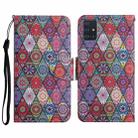 For Samsung Galaxy A71 Painted Pattern Horizontal Flip Leather Case with Holder & Card Slot & Wallet(Rhombus Kaleidoscope) - 1