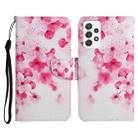 For Samsung Galaxy A72 5G / 4G Painted Pattern Horizontal Flip Leather Case with Holder & Card Slot & Wallet(Red Flower) - 1